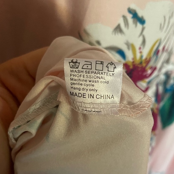 Women’s Floral Midi Dress with Ruffe Sleeve - size XL - Picture 7 of 7